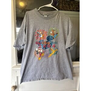 Vintage 2004 Walt Disney World Mickey Mouse Goofy Pluto Donald Duck 2XL